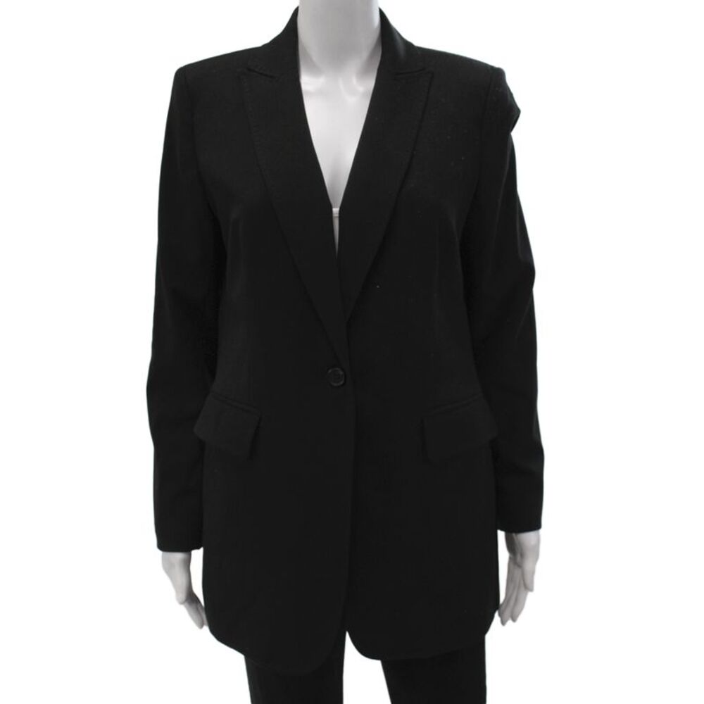 Vince Camuto Women Basic Jacket Black Button Long Sleeve Size 8